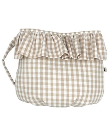 Bolso Panera Petra con Volante de Giraffa Bianca e Blu Piedra
