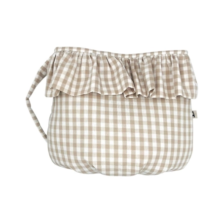 Bolso Panera Petra con Volante de Giraffa Bianca e Blu Piedra