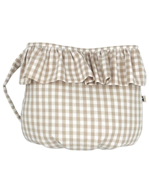 Bolso Panera Petra con Volante de Giraffa Bianca e Blu Piedra