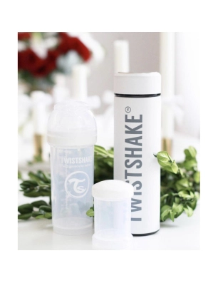 Termo Twistshake de acero 420 ml Blanco