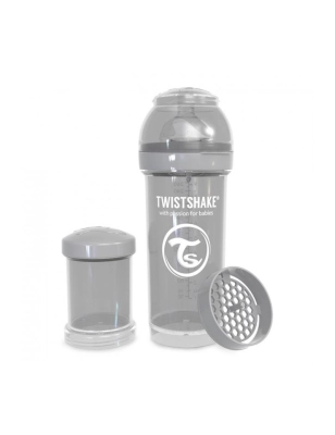 Biberón Anticólico Twistshake 260ml Gris