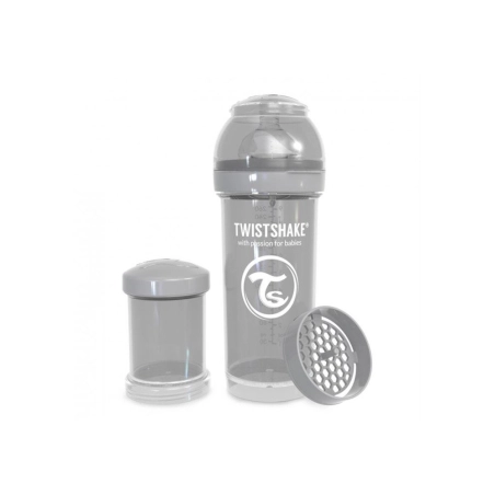 Biberón Anticólico Twistshake 260ml Gris