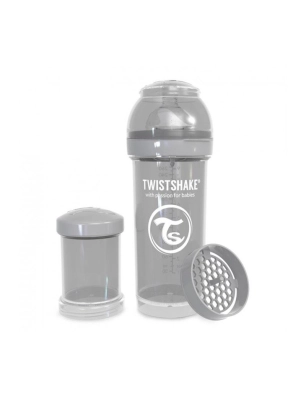Biberón Anticólico Twistshake 260ml Gris