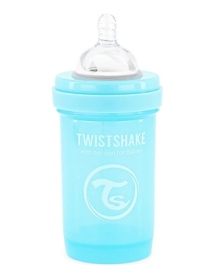 Biberón Anticólico Twistshake 180ml Azul Pastel