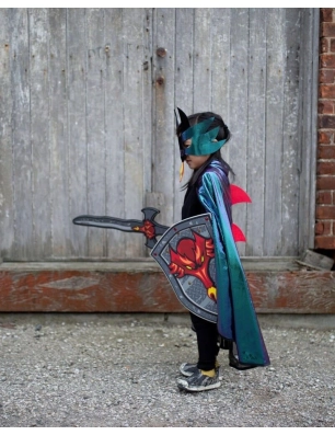 Capa Reversible de Dragón y Caballero de Great Pretenders