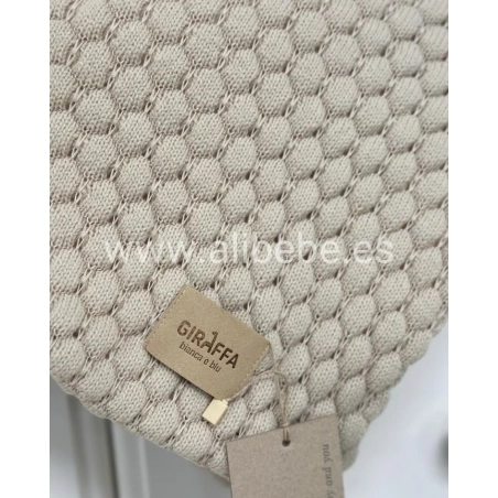 Manta XL Donatello Pelo de Giraffa Bianca e Blu Piedra