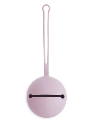 Portachupetes Silicona de Mushie Soft Lilac