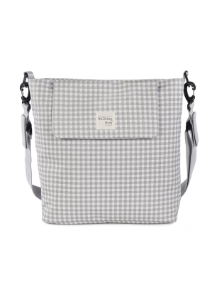 Bolsa Canastilla I Love Vichy de Walking Mum Gris