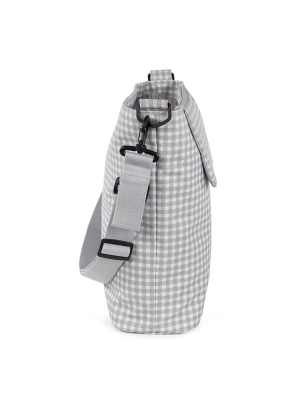 Bolsa Canastilla I Love Vichy de Walking Mum Gris