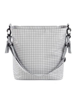 Bolsa Canastilla I Love Vichy de Walking Mum Gris