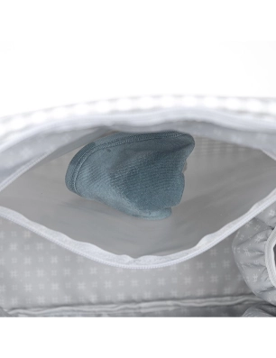 Bolsa Canastilla I Love Vichy de Walking Mum Gris