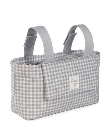 Bolso Organizador I Love Vichy de Walking Mum Gris