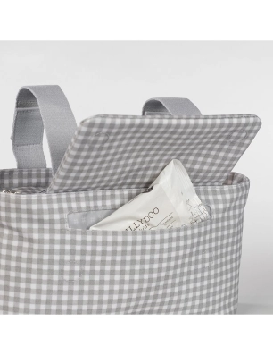 Bolso Organizador I Love Vichy de Walking Mum Gris