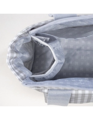 Bolso Organizador I Love Vichy de Walking Mum Gris