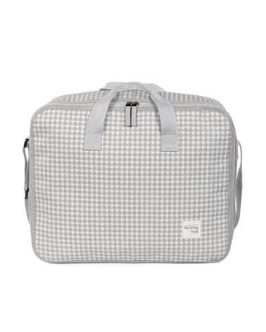 Maleta Maternal I Love Vichy de Walking Mum Gris