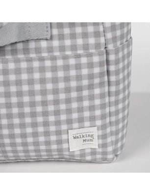 Neceser de Viaje I Love Vichy de Walking Mum Gris