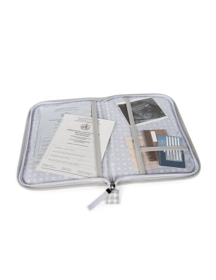 Libro de Nacimiento I Love Vichy de Walking Mum Gris