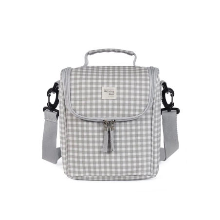Bolsa Isotérmica Vichy de Walking Mum Gris