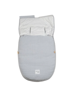 Saco Cuco 2 en 1 I Love Vichy de Walking Mum Gris