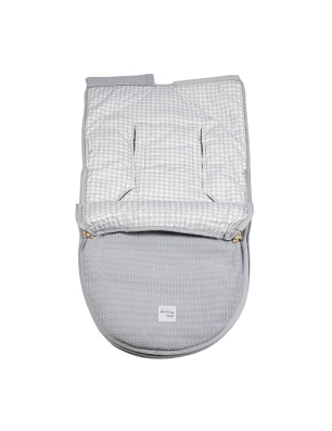 Saco Cuco 2 en 1 I Love Vichy de Walking Mum Gris