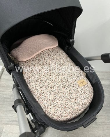 Saco Cuco Lily Interior Bambula Rosa de Giraffa Bianca e Blu