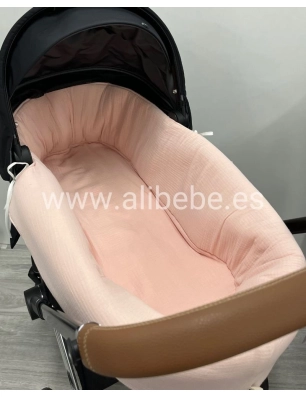 Funda Capazo Cybex Priam Gofre Bámbula de Giraffa Bianca e Blu Rosa Palo