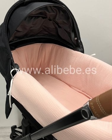 Funda Capazo Cybex Priam Gofre Bámbula de Giraffa Bianca e Blu Rosa Palo