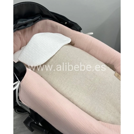 Funda Capazo Cybex Priam Gofre Bámbula de Giraffa Bianca e Blu