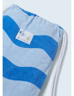 Toalla Estampada con Mochila Mayoral azul