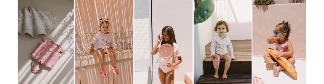 Colección Mermaid Cats Monnëka | Ropa baño bebé y piscina