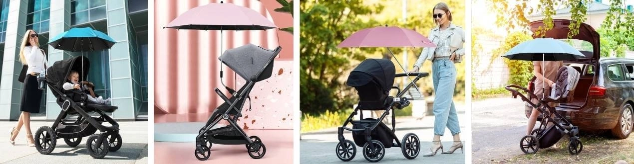 Sombrillas para carrito y silla de paseo ajustables