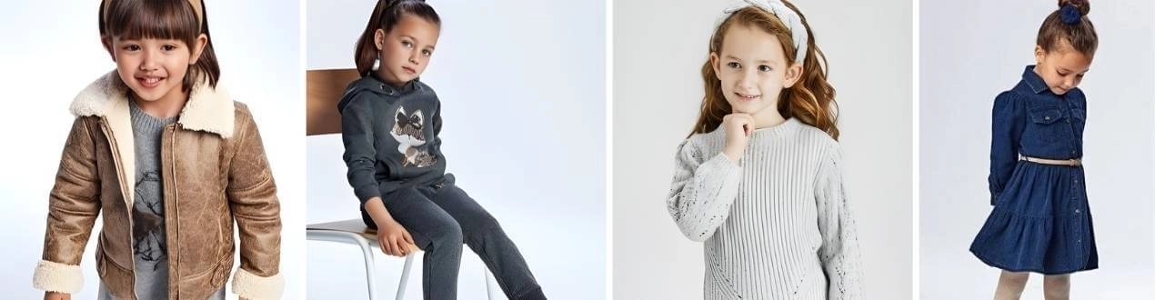 Moda invierno infantil para niña de 0 a 8 años