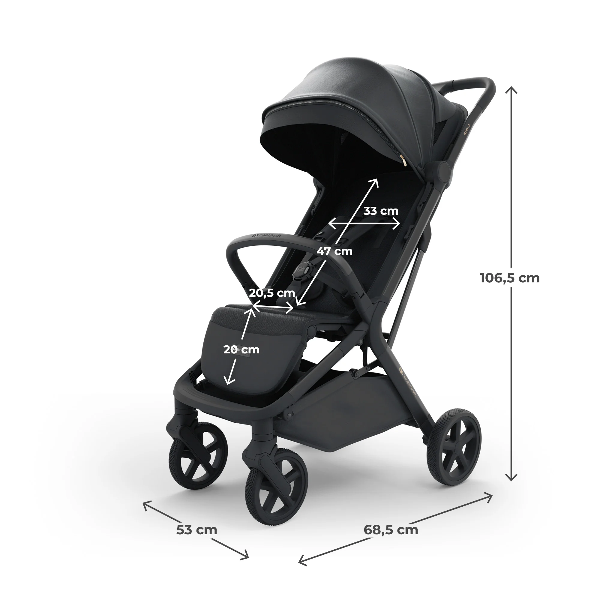 Silla de paseo Nubi 3 de Kinderkraft