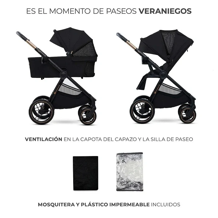 Cochecito 2 piezas Kinderkraft Nea - Capazo amplio y ventilado